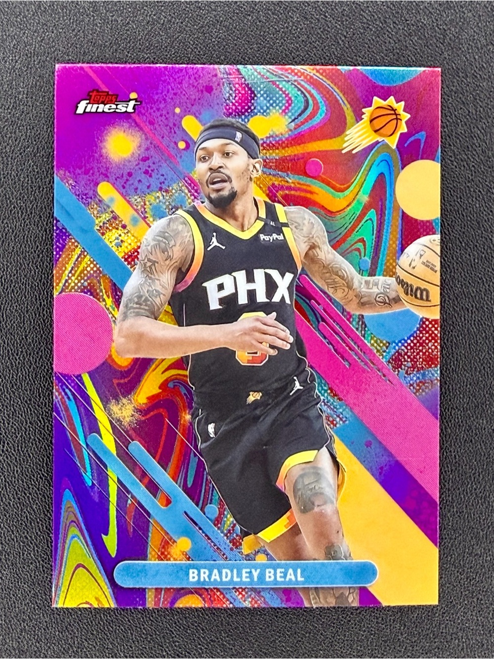 2025-26 Topps Finest Oil Spill Parallel Bradley Beal Common #84 Phoenix Suns